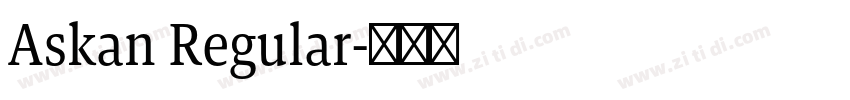 Askan Regular字体转换